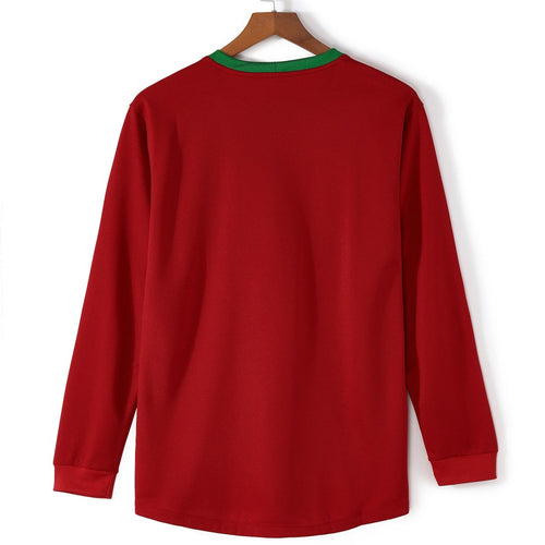 2012 Portugal Domicile maillot Retro Manches Longues