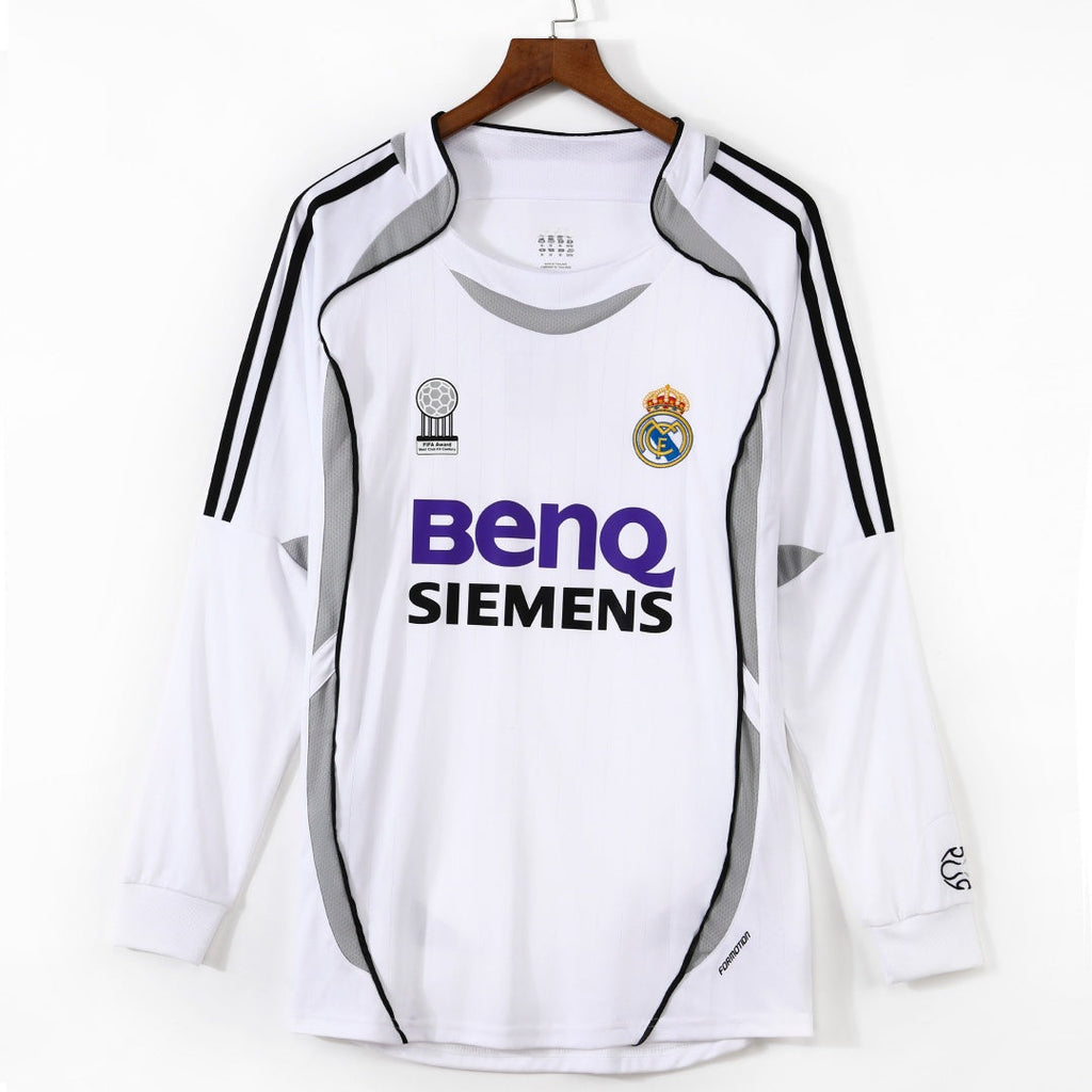 2006-2007 Real Madrid  Domicile Retro Manches Longues